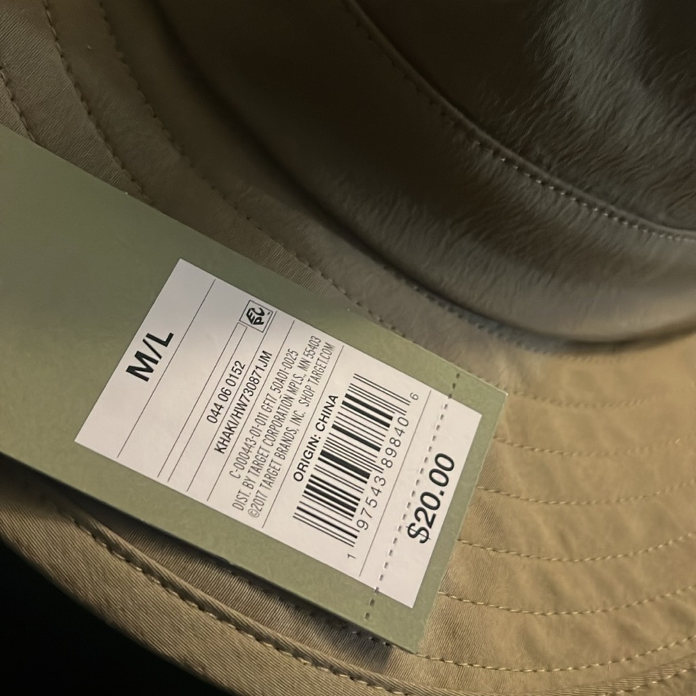 Goodfellow & Co khaki bucket hat NEW NWT tan brown blue vacation fishing - Picture 4 of 4